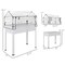 White Elevated Garden Box with Greenhouse Cover & Drainage Hole